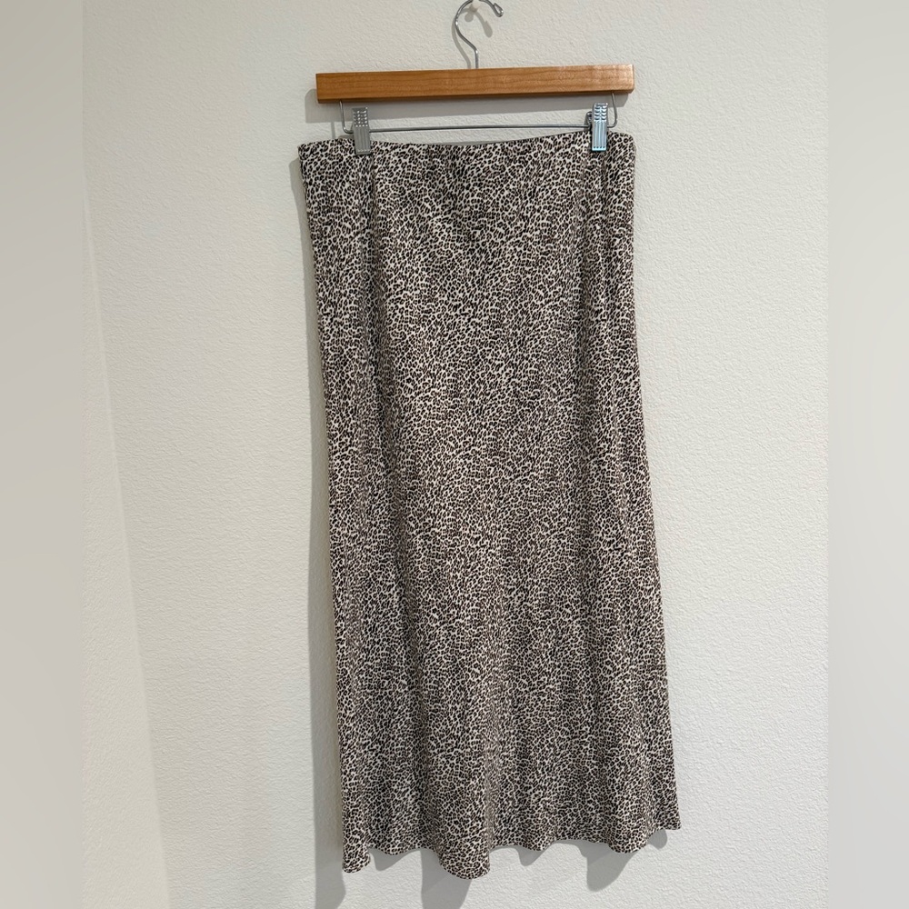 Jenni Kayne Leopard Patterned Midi Skirt